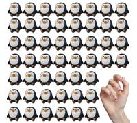 50pcs mini figurines de pingouin, 0, 4 pouce d'adorables animaux en résine pour micro paysage, maison de poupée et décoration nail art