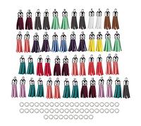 50pcs mini kit de glands, bricolage de pendentif coloré, pendentif à gland coloré pour le collier bracelet cortège décoration de décoration