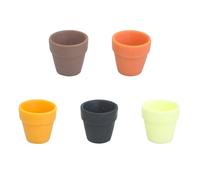 50PCS Miniature Résine Pots De Fleurs en Argile Jardinières Dollhouse Usine Miniature Dollhouse Accessoires Terre Cuite Fée Jardin Mini Pots