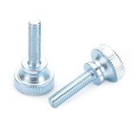 50pcs moleté à main vis, M5 réglable Double couche étape poignée tête haute moletée vis de fixation pour les appareils ménagers et commerciaux (M5 * 25)