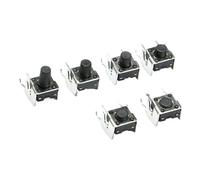 50PCS Momentary Tactile Push Button Switch 6 * 6 * 4.3/5/6/7/8/9.5mm Right Angle With stent 4 Pin DIP Switch NWPNLXEA(6X6X4.3MM)