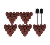 50pcs Nail Art Ponçage Bandes - 180# Grit Nail Ponçage Cap 2pcs Arbre De Ponçage Polisseuse À Ongles Capuchon À Ongles Poli Anneau Vernis À Ongles Ceinture Nail Art Cercle De Sable pour Perceuse À On