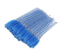 50pcs Nylon Maklon Brush Mascara Mascara Patre-vis des yeux Brosse portable Brosse portable Spirale Facile Application Tools Cosmetic Tool (Bleu foncé)