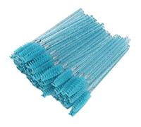50pcs Nylon Maklon Brush Mascara Mascara Patre-vis des yeux Brosse portable Brosse portable Spirale Facile Application Tools Cosmetic Tool (Bleu clair)