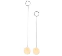 50pcs Outil de Teinture en Cuir, Écouvillon Dauber en Laine avec Applicateur de Teinture en Métal pour Brosse à Bille en Laine pour Projets d'Artisanat de Bricolage