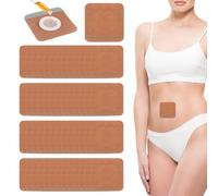 50pcs Pack d'Huile de Ricin, Pansements à l'Huile de Ricin Auto-Adhésifs de Qualité Supérieure Imperméables et Résistants à l'Huile Patchs à l'Huile de Ricin Huile Non Incluse