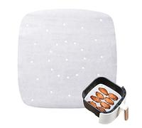 50PCS Papier Cuisson Air Fryer Carré Air Fryer Liners Tapis Antiadhésif à Vapeur Tapis Perforé Air Fryer Liners Utilisations Pour Moule à Gâteau, Cuisson, Four Grille