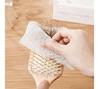 50pcs Papier de Nettoyage Non Tissé en Forme de Filet Professionnel pour Feuille de Nettoyage de Peigne D'airbag de Perte de Cheveux, Filet de Protection de Peigne, Feuille de Nettoyage de Poils D'ani