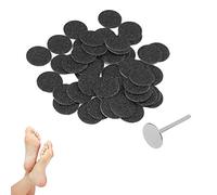 50pcs Papier de Verre de Dissolvant de Callosités électriques, Accessoire de Remplacement D'outil de Pédicure de Disques avec Arbre(φ15mm)