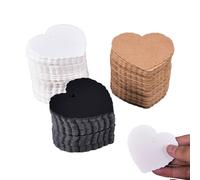 50pcs Papier Kraft En Forme De Coeur Petite Étiquette Bijoux À Bricoler Soi-Même Livraison Directe