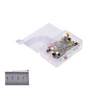 50pcs Patchwork Broches Broche À Coudre Avec Boîte Bricolage Couture Patchwork Broches Quilting Outil Rond Perle Tête Épingles Accessoires De Couture