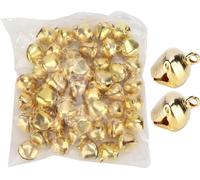50pcs petites cloches DIY Mini Tiny Iron Jingle avec trou pour bricolagefestival de bijoux anniversairedécoration or