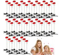50pcs Pinces à Cheveux Champignons, Drôles Mignonnes Plantes Accessoires Cheveux pour Enfants, Filles, Femmes, Fête