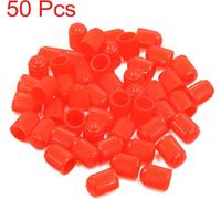 50Pcs Plastique Rouge Queue soupape air Pneu Jantes Cap Cache-poussière pour Voiture
