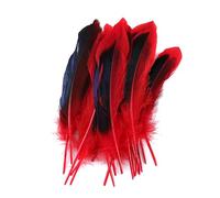 50pcs Plumes de Colvert Naturelles Grandes Plumes Colorées 10-15CM Plume Decoration pour Les Bijoux Artisanat et Décoration de Chapeau Spectacle Loisir Art Creatifs Scrapbooking (Rouge)