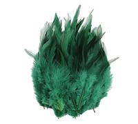 50pcs Plumes de Faisan Naturel Coq Poulet 13-18cm DIY Vert Foncé 13-18cm 50pcs