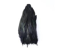 50pcs Plumes De Queue De Coq Naturelles Plumes De Faisan Stade Décoration De Fête De Mariage Carnaval Longues Plumes Centres De Table-Noir,25-30CM