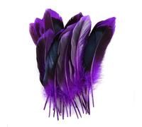50PCS Plumes Décoration 10-15CM Longues Plumes de Colvert Naturel DIY Plumes Colorées D'artisanat d'art Plumes Pour Scrapbooking Vêtements Mur Bouquet Mariage Festival Fête Décoration (Violet)