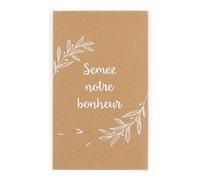 50Pcs Pochette Graine à Semer Sachet Cadeau Invité Mariage Baptême Baby Shower Fête Décoration Fiançailles (Semez notre bonheur)