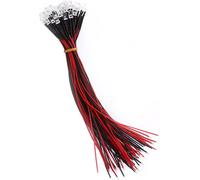 50pcs Pre Wired DC 9-12V 3 5 10mm Water Clear LED Diodes White Red Blue Green Light