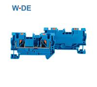 50pcs Pt-4 Nuit Terminal Câblage Connecteurs Push In Din Rail Monté Ressort Sans Vis Rajeunissement À Travers Les Conducteurs De Fil Pt4 - Type Blue