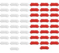 50pcs RC Road Track Barrieren 1/18 Auto Drifting Racing Field Zaun Roadblocks für Fernbedienungszubehör rot und weiß