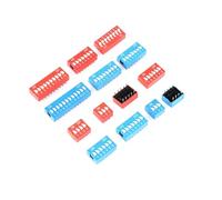 50PCS Red/Blue 2.54mm Pitch Slide Type Switch 1P/2P/3P/4P/5P-10P DIP Switch NWPNLXEA(50pcs Blue 6P)