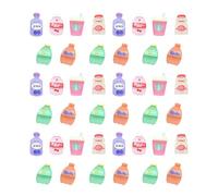 50pcs Résine Mini Boissons Bouteilles Ornament Artisanat Accessoires Slime Charms Ensemble Mixed DIY Miniature Scène Layout Micro Décoration de la Maison