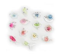 50pcs Résine Mini organisme marin slime charmes mélangé ensemble artisanat accessoires bricolage miniature scène mise en page micro décoration maison