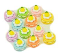 50pcs Résine Mini Ornament Boissons Gâteaux Artisanat Accessoires Slime Charms Ensemble mélangé DIY Miniature Scène Layout Micro Décoration de la maison