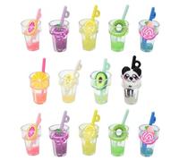 50pcs Résine Mini Ornament Boissons Gâteaux Artisanat Accessoires Slime Charms Ensemble mélangé DIY Miniature Scène Layout Micro Décoration de la maison