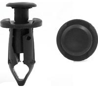 50pcs Rivet plastique noir pousser axe fixation garniture type 9mm Agrafes pour voiture