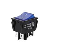 50PCS,Rocker Power Button Switches,High Current,ON/OFF,Special for Eelding Machine,KCD4,Sterling Silver Point,30/35A 250/125V AC NWPNLXEA(2position 6PIN Blue,40A)