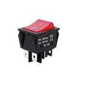 50PCS,Rocker Power Button Switches,High Current,ON/OFF,Special for Eelding Machine,KCD4,Sterling Silver Point,30/35A 250/125V AC NWPNLXEA(2position 6PIN Red,30A)