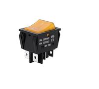 50PCS,Rocker Power Button Switches,High Current,ON/OFF,Special for Eelding Machine,KCD4,Sterling Silver Point,30/35A 250/125V AC NWPNLXEA(2position 6PINYellow,16A)