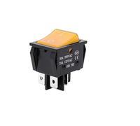 50PCS,Rocker Power Button Switches,High Current,ON/OFF,Special for Eelding Machine,KCD4,Sterling Silver Point,30/35A 250/125V AC NWPNLXEA(2position 4PINYellow,30A)