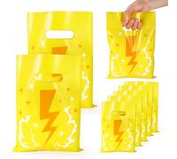 50pcs Sac Cadeau de Fête Motif Dessin Animé, Éclair Jaune Sachets à Bonbons avec Poignée Décorations de Fête D'Anniversaire pour Filles Garçons