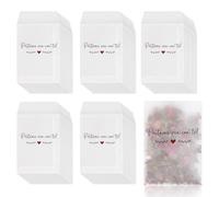 50pcs Sac de Confettis de Mariage 12x7cm Italien Portami Via Con Te Imprimé Petits Sacs en Papier Glassine Sacs à Bonbons Sachet de Fleur de Pétale Motif de Feuille avec Ruban de Colle pour Mariage