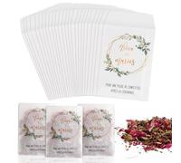 50pcs Sac de Confettis de Mariage 12x7cm Vive les mariés Imprimé Petits Sachets en Papier Glassine Sacs à Bonbons Sachet de Fleur de Pétale avec Ruban de Colle pour Mariage