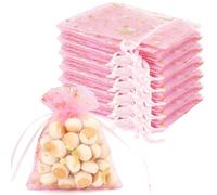 50PCS Sachet Organza,8×10cm/3.14×3.93inch Pochette Bijoux,Sachet Lavande Vide,Tulle Dragées,Sachet Dragees,Sachet Bonbon Anniversaire,Pochette Cadeau Tissu,Pochon Organza,Jewellery Drawstring Bag