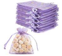 50PCS Sachet Organza,8×10cm/3.14×3.93inch Pochette Bijoux,Sachet Lavande Vide,Tulle Dragées,Sachet Dragees,Sachet Lavande,Sachet Lavande Vide,Sachet Pour Lavande Vide,Sachets En Organza Cadeau