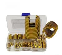 50pcs Self-Tapping Thread Inserts Kit 7 Sizes Zinc Plated