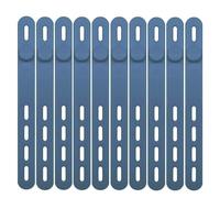 50pcs Silicone Cable Ties Adjustable Straps Cord Organizer Reusable Management Fastening pour Câbles(Dark blue)