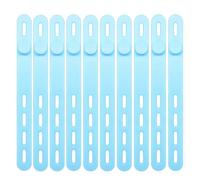 50pcs Silicone Cable Ties Adjustable Straps Cord Organizer Reusable Management Fastening pour Câbles(Blue-4)