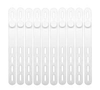50pcs Silicone Cable Ties Adjustable Straps Cord Organizer Reusable Management Fastening pour Câbles(White)