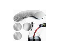 50pcs Silver Wine Pourer Discs Drip-proof Drop Drip Stop Pouring Pour Spout Pour Wine Thin