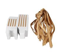 50Pcs Small Candy Box 2.2x2.2x2.2 Inches Squared Gold Stripes Favor Boxes with Ribbon, Easy Assembly Gift Wrapping for Party Wedding Birthday