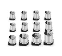 50Pcs SMD Aluminum Electrolytic Capacitor 6.3V 10V 16V 25V 35V 50V 100V 0.47UF 1UF 10UF 22UF 68UF 100UF 220UF 470UF 1000UF MQXFCZUX(25V47UF 6.3x5.4MM)