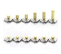 50pcs SMD Tactile Tact Push Button Micro Switch 4 * 4 * 0.8 1.5 1.7 2 2.5 3 3.5 4.3mm Momentary Push Button Copper Head(4x4x4.3mm)
