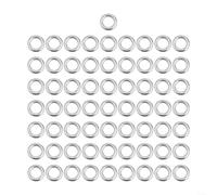 50pcs Solid Fishing Rings Stainless Steel Split Link Stainless Steel Solid Rings 50pcs for Lure Tackle Fishing Split Rings 50pcs Saltwater Safe 5 Sizes pour Solid Ring Set 50pcs up to 400lb(9*6*1.5mm)